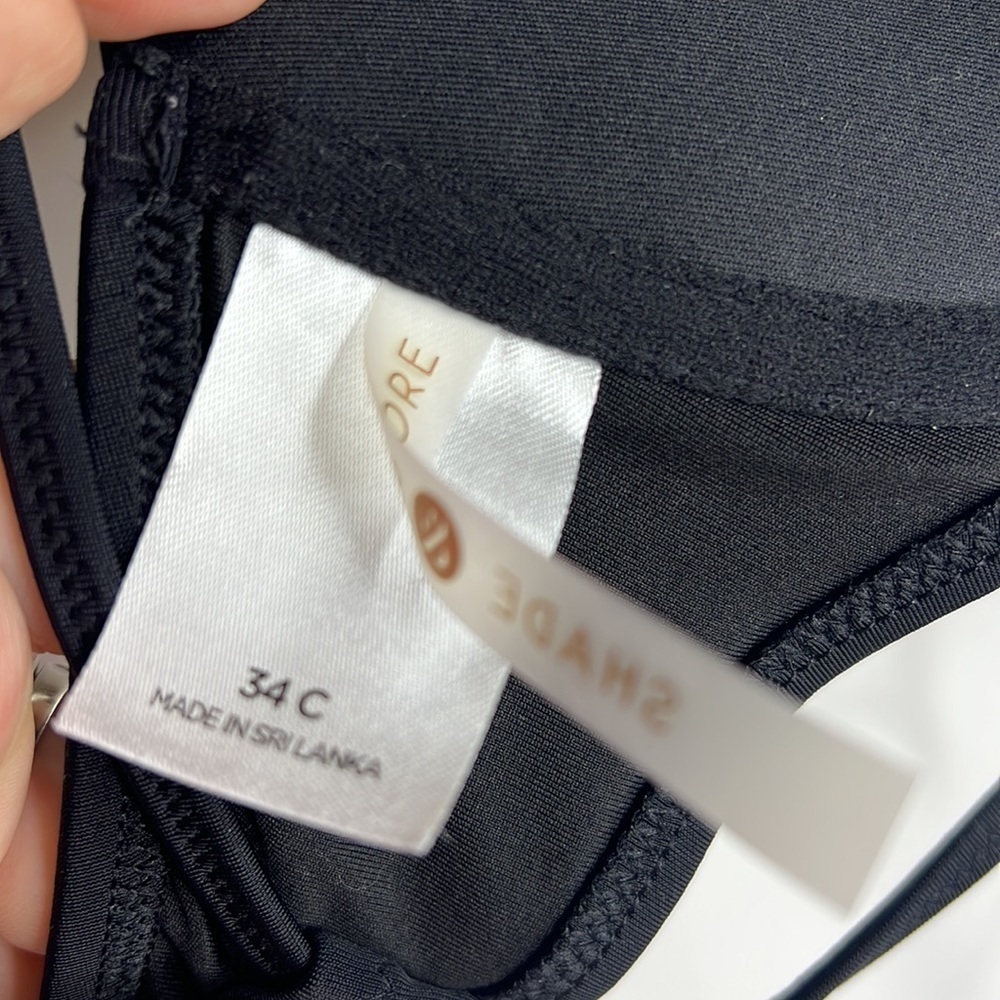 Shade & Shore Black and Multicolor Bikini Top - Picture 6 of 7